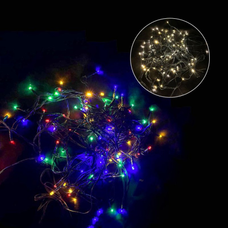 Гирлянда эл. уличная 30м 31В теплый белый с трансформатором 100-220В JC-15365 (50)