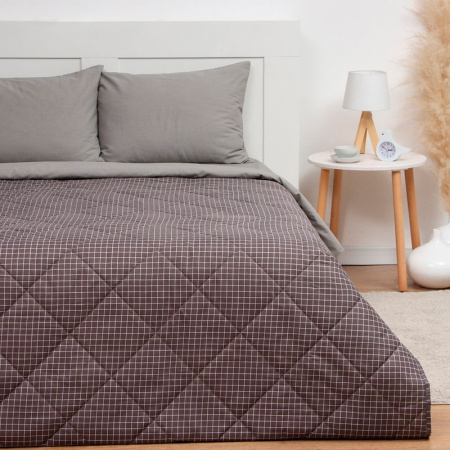 Покрывало 1,5сп 150*210±5 новосатин 100% п/э LoveLife Graphite cage