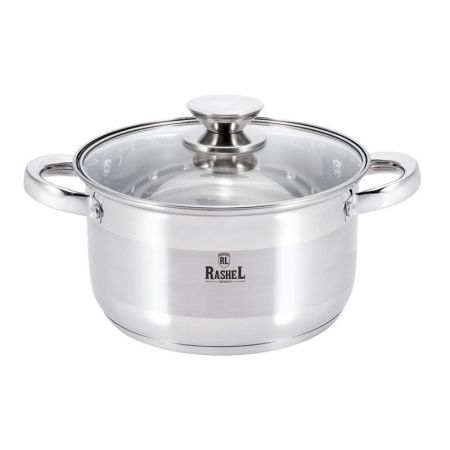 Кастрюля 2,6л нерж.сталь БЕРТА со стекл.крышкой 18*11см (4)