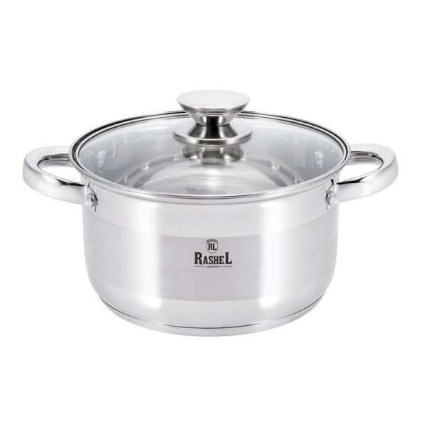 Кастрюля 2,6л нерж.сталь БЕРТА со стекл.крышкой 18*11см (4)