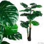 Цветы искусственные Монстера 110см пластик ZH-093 (20)