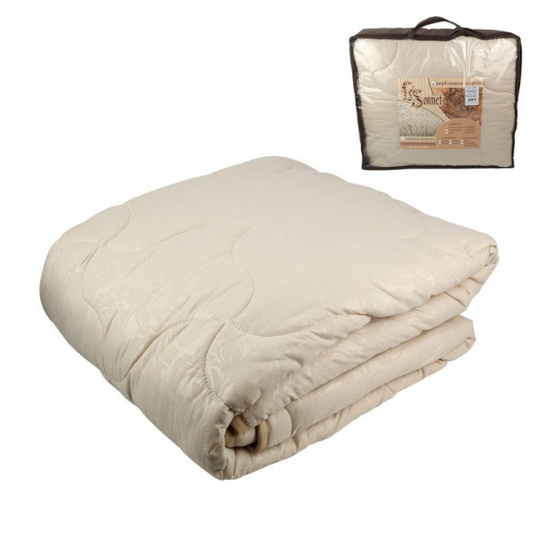 Одеяло 1,5сп Верблюжья шерсть п/э 142*205 (пл.300) (5)