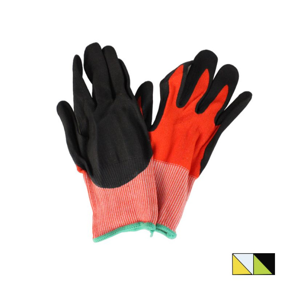 Перчатки нейлоновые с вспененным полиуретаном 1/2 облив микс (120/480/1200)
