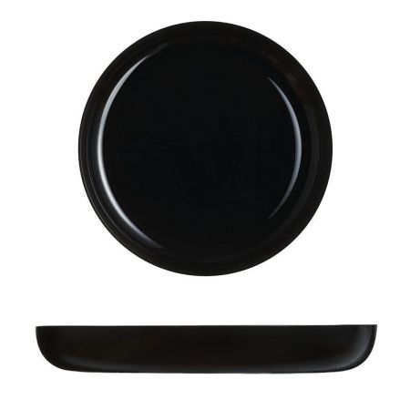 Блюдо 25см стеклокерамика ФРЕНДС ТАЙМ БЛЭК глубокое 71176 (12)