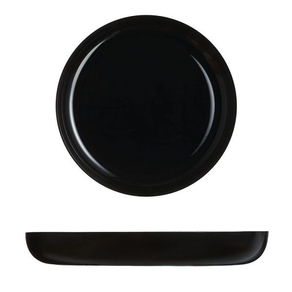 Блюдо 25см стеклокерамика ФРЕНДС ТАЙМ БЛЭК глубокое 71176 (12)