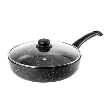 Сковорода 26см алюминий АП ГРАНИТ МЕЧТА со стекл.крышкой глубокая Dariis БВР-110 (6)