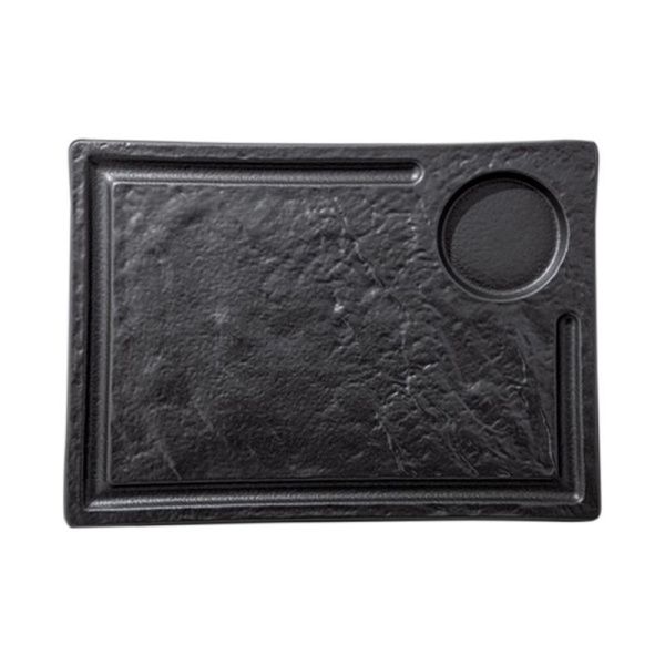 Блюдо 32,5*23см фарфор Slatestone черный прямоугольное WL-661148/A (2/12)