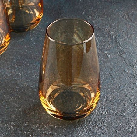 Стаканы набор 4шт 350мл стекло ЗОЛОТОЙ МЕД высокие (4)