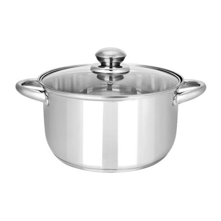 Кастрюля 1л нерж.сталь Greta со стекл.крышкой 14см индукция ТМ Appetite GS02113 (1)