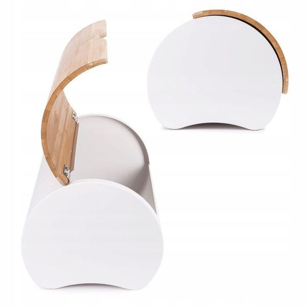 Хлебница 35,5*21,5*19,5см + емкость для хранения 3шт 10*11,5см нерж.сталь/бамбук арт.1121 (4)