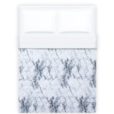 Покрывало 2сп 180*210±5 микрофайбер 100% п/э LoveLife White marble