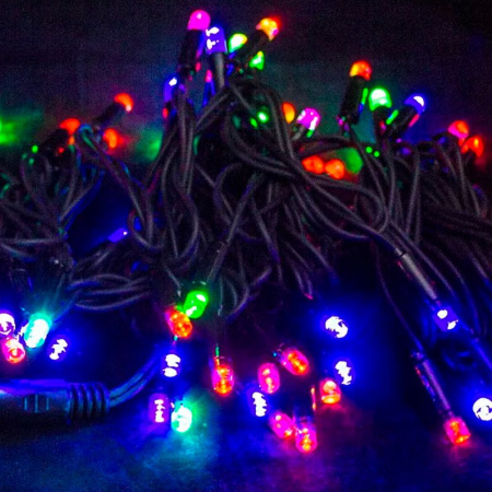 Гирлянда эл. 9,2м 100LED разноцветная, черный провод JC-16575 (100)