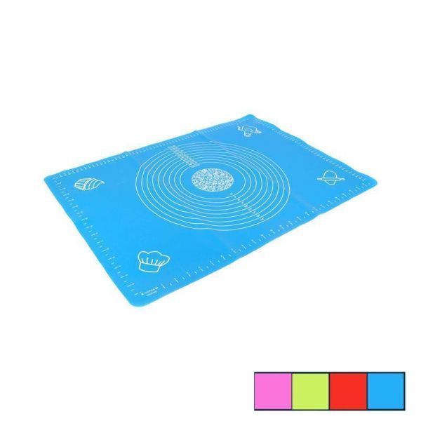 Коврик кулинарный 45*64см силикон цвета в ассортименте (100)