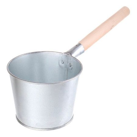 Ковш банный 2,5л оцинкованный с деревянной ручкой (10)