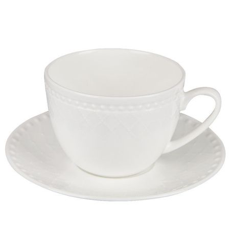 Чайный набор 2пр фарфор Vivien на 1 персону 260мл (6/48)