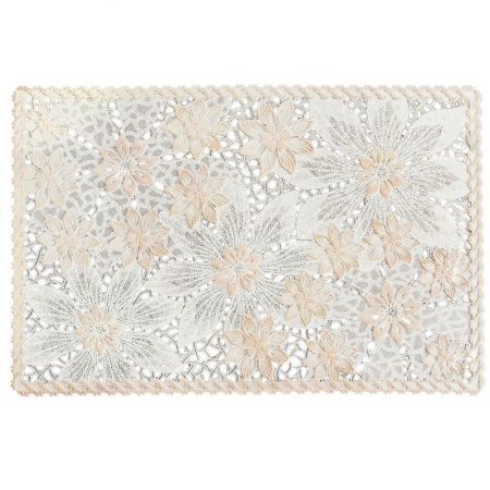 Салфетка сервировочная 12*18 (30*45см) ПВХ бежевая/корич. SP-158 (12/360)