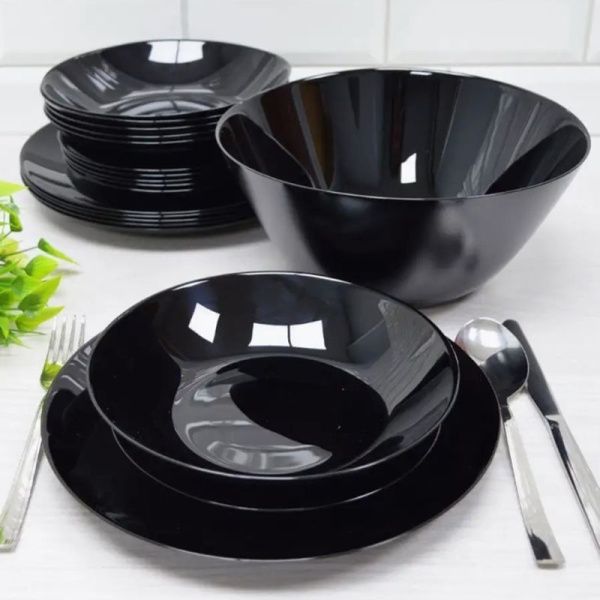 Столовый набор 19пр стеклокерамика ЗЕЛИ БЛЭК V3915 (1)