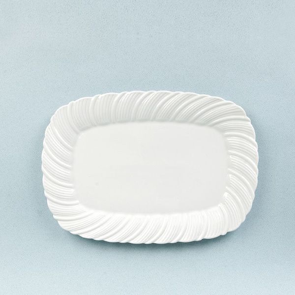 Блюдо 20*14*2см фарфор МАРШМЕЛЛОУ прямоугольное (12/48)