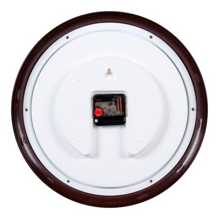 Часы настенные 35см пластик РУБИН Классика коричневые (10)