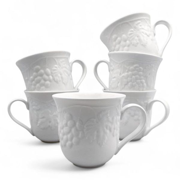 Кружки набор 6шт 350мл фарфор ВИНОГРАДНАЯ ЛОЗА (6)