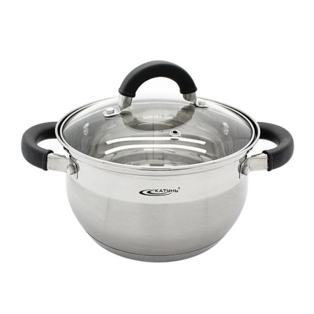 Кастрюля 6,2л нерж.сталь ИРИДА стекл.крышка d24см толщина стенок 0,6мм КТ08-d-24 (4)