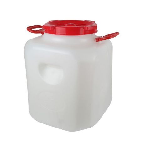 Бочка 40л пластик ДАЧНАЯ квадратная белая (3)