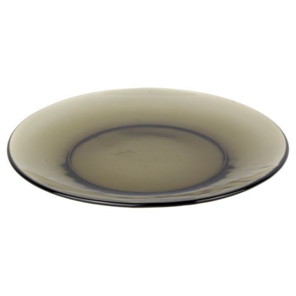 Тарелка мелкая 20,5см стекло BASILIСO дымка обеденная (6)