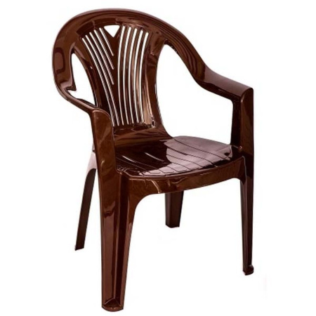 Кресло №8 66*60*84см пластик САЛЮТ шоколадное (1)