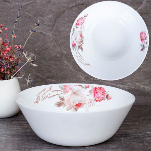 Тарелка глубокая 550мл 15,5см стеклокерамика ЧАЙНАЯ РОЗА суповая LPW65 (20032)  (6/72)