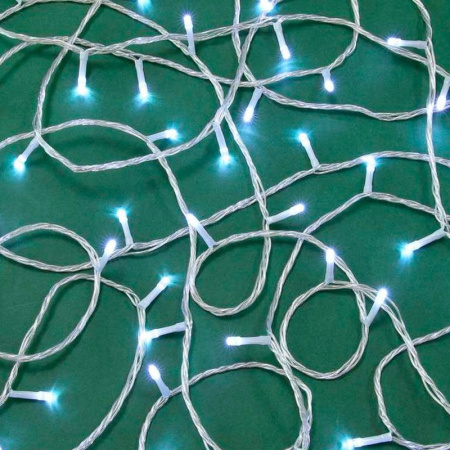 Гирлянда эл. вьюн улич, 20м, 160LED, белый, 8 реж, ПВХ проз, коннект, IP54, 220В (24В)
