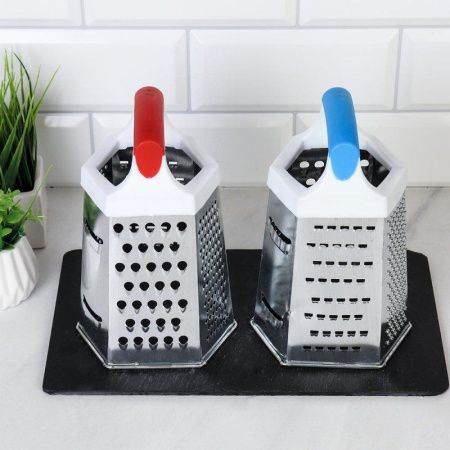 Терка 6 гранная 20см металл/пластик F-678-6 (144)