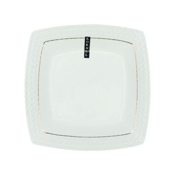 Тарелка глубокая 1130мл 23см керамика СНЕЖНАЯ КОРОЛЕВА квадрат S223723-A (6/24)