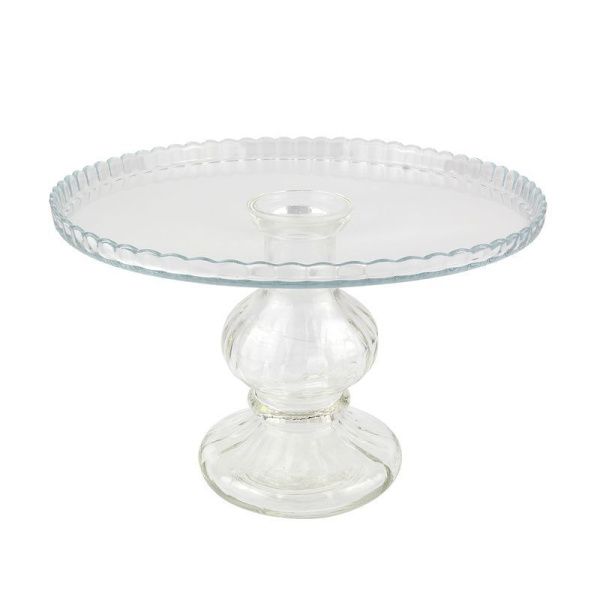 Блюдо 28*17см стекло ПАТИССЕРИ (бортик вверх) на ножке (1495) (1)