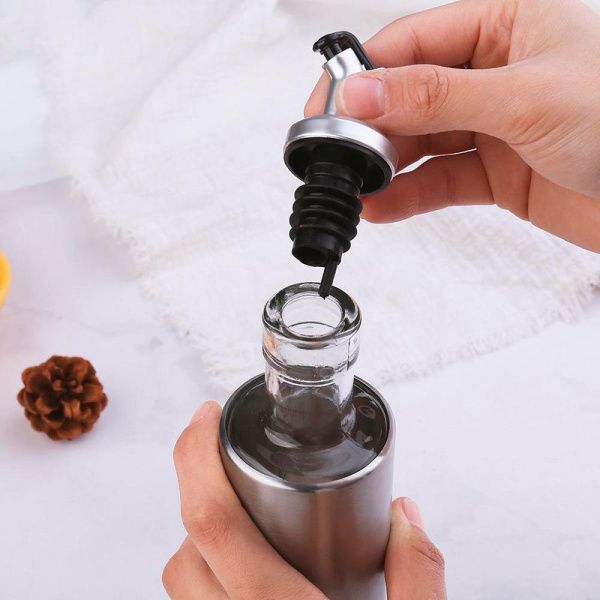 Бутылка для масла 400мл стекло с мет.дозатором YF-1027 (48)