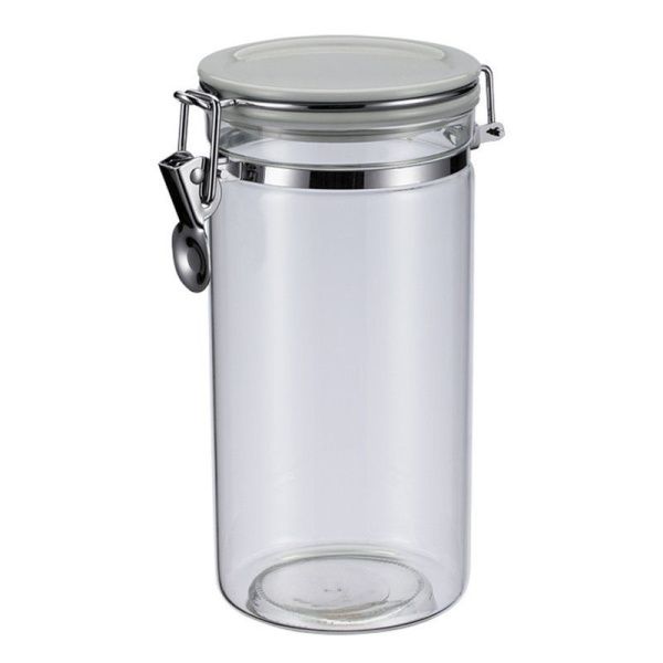 Банка для сыпучих продуктов 1200мл стекло Desco с фиксатором 74-702 (24)