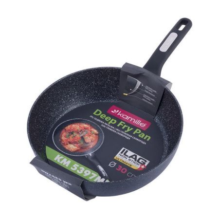 Сотейник 30см алюминий  АП мрамор черный арт.5397MR (6)