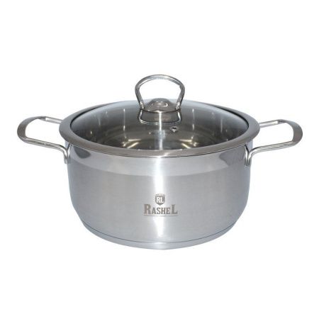 Кастрюля 5л нерж.сталь ГРЕТТА со стекл.крышкой 24*11,5см (4)