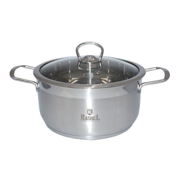 Кастрюля 3л нерж.сталь ГРЕТТА со стекл.крышкой 20*10см (4)