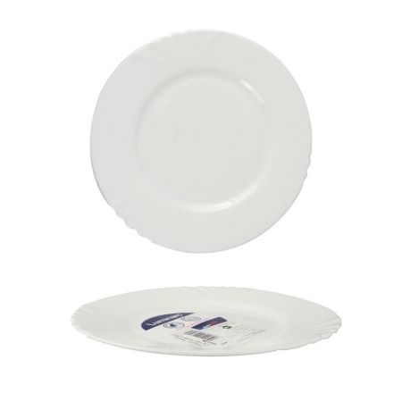 Тарелка мелкая 19,5см стеклокерамика КАДИКС десертная H4129 (24)