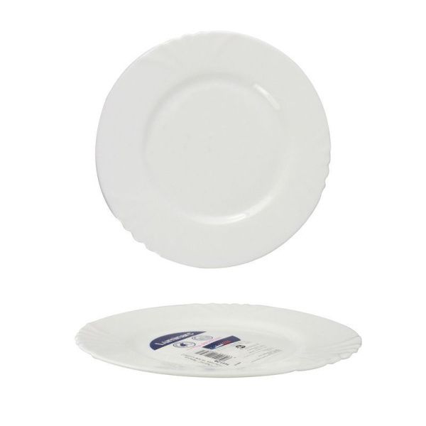 Тарелка мелкая 19,5см стеклокерамика КАДИКС десертная H4129 (24)