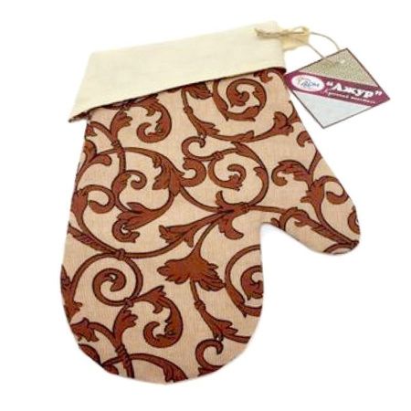 Прихватка-рукавица рогожка АЖУР ДомВелл