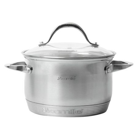 Кастрюля 2,1л нерж.сталь стекл.крышка 16см, 7-слойное дно, арт. 4717S  (8)