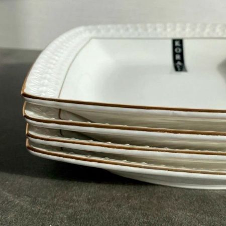 Тарелка глубокая 1130мл 23см керамика СНЕЖНАЯ КОРОЛЕВА квадрат S223723-A (6/24)