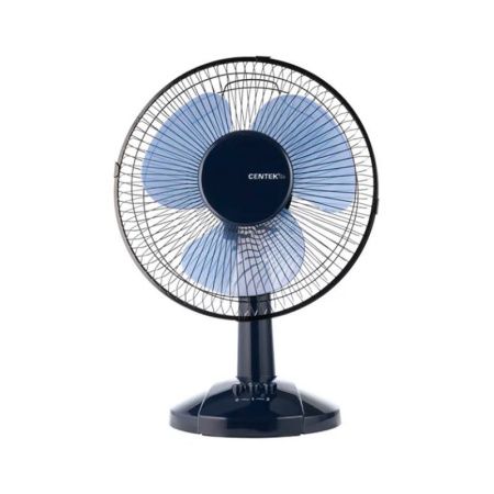 Вентилятор настольный пластик Centek CT-5006 голубой 25Вт, решетка-сетка 23см, 2 скорости (1)