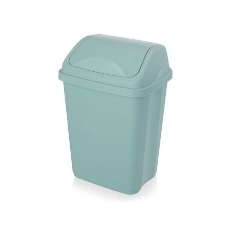 Контейнер для мусора 10л 255*205*375мм пластик Ultra серо-голубой с подвижной крышкой (24)