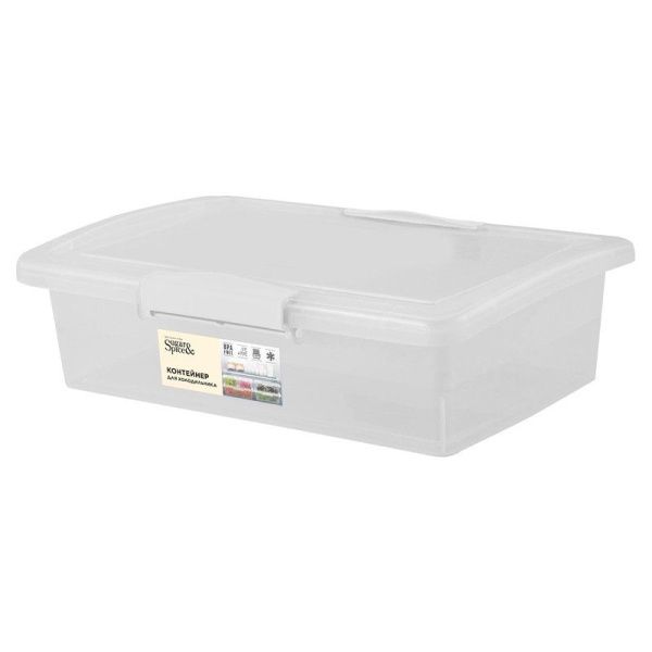 Контейнер пищевой 1,9л пластик Sugar&Spice с защелками 25,5*17*7см прозрачный (15)