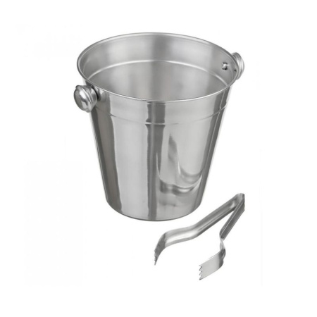 Ведерко для льда 1,5л нерж.сталь с щипцами подар.уп. 0087 (12)