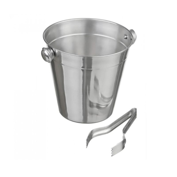 Ведерко для льда 1,5л нерж.сталь с щипцами подар.уп. 0087 (12)