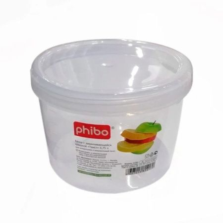 Контейнер пищевой 750мл 12,5*9см пластик ВИНТАЖ ТВИСТ с завинчивающейся крышкой (36)