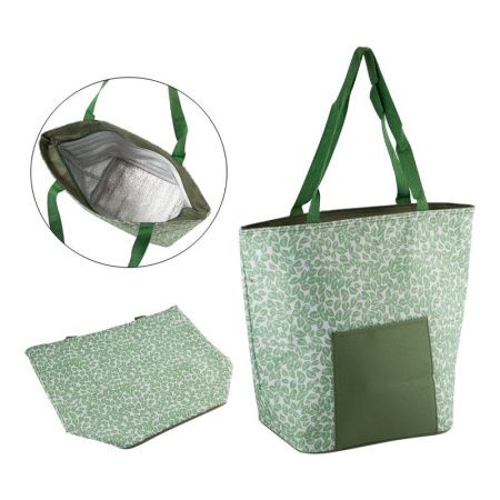 Термосумка 42*17*34см 20л ПВХ зеленая Leaves Tote CB-43 (20)